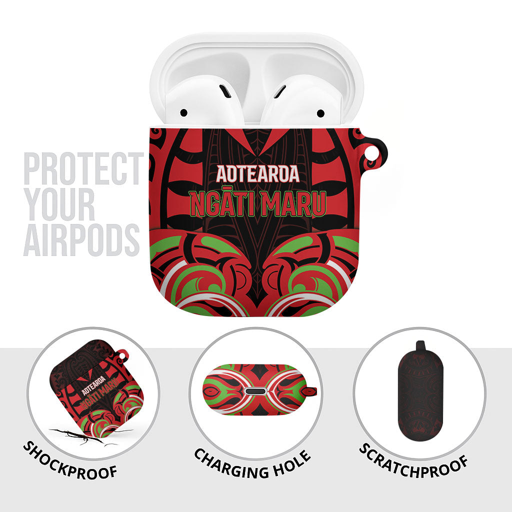 Aotearoa Ngati Maru AirPods Case New Zealand Traditional Maori Pattern