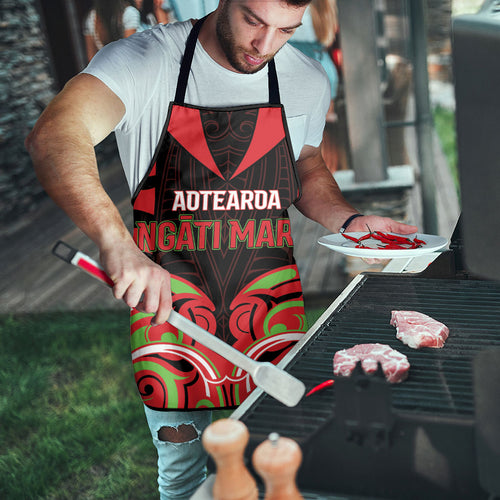 Aotearoa Ngati Maru Apron New Zealand Traditional Maori Pattern