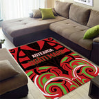 Aotearoa Ngati Maru Area Rug New Zealand Traditional Maori Pattern