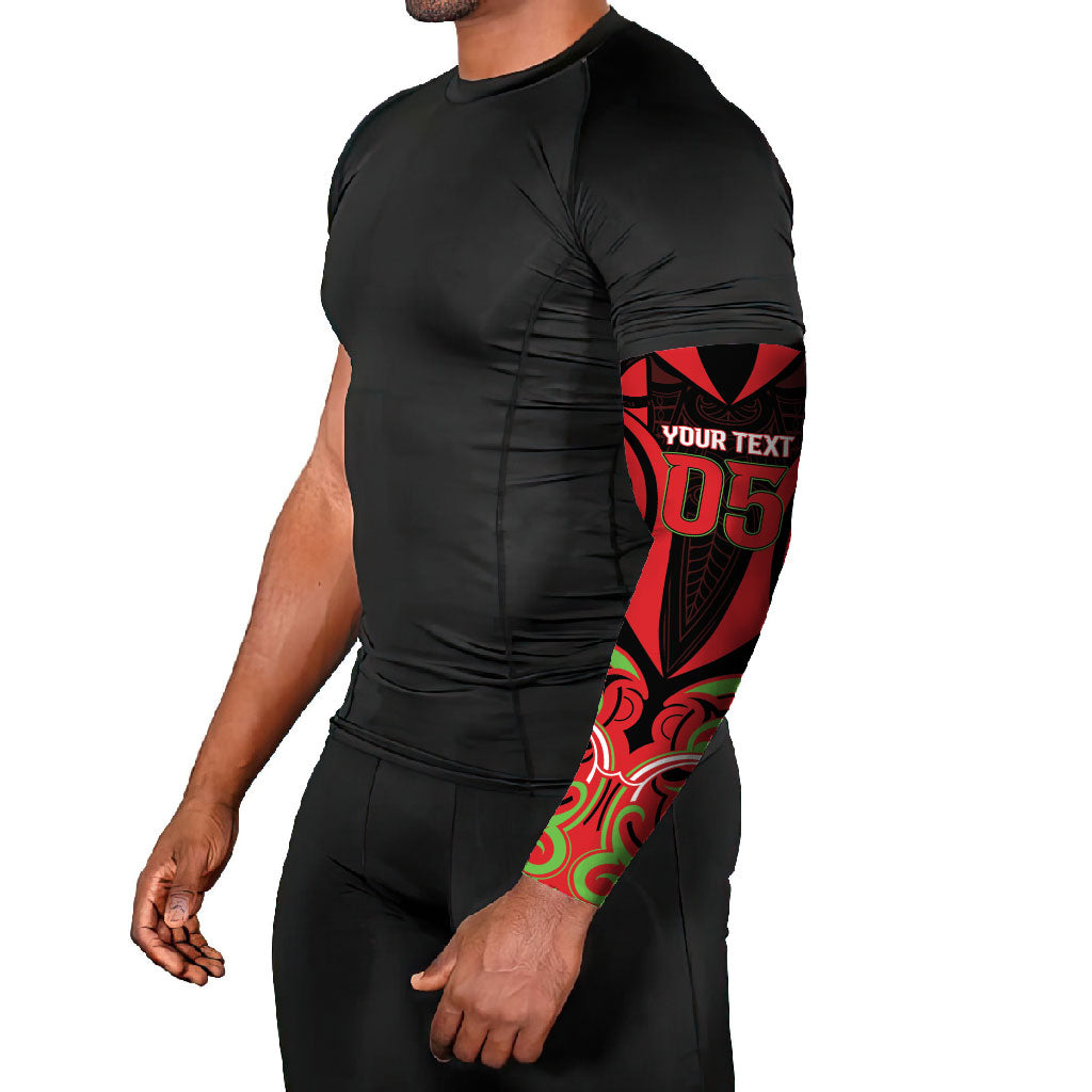 Custom Aotearoa Ngati Maru Arm Sleeves New Zealand Traditional Maori Pattern