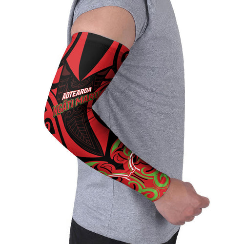 Custom Aotearoa Ngati Maru Arm Sleeves New Zealand Traditional Maori Pattern