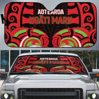 Aotearoa Ngati Maru Auto Sun Shade New Zealand Traditional Maori Pattern