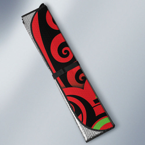 Aotearoa Ngati Maru Auto Sun Shade New Zealand Traditional Maori Pattern