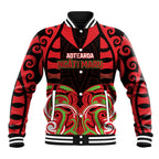 Custom Aotearoa Ngati Maru Baseball Jacket New Zealand Traditional Maori Pattern