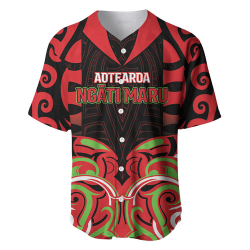 Custom Aotearoa Ngati Maru Baseball Jersey New Zealand Traditional Maori Pattern
