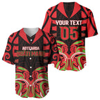 Custom Aotearoa Ngati Maru Baseball Jersey New Zealand Traditional Maori Pattern