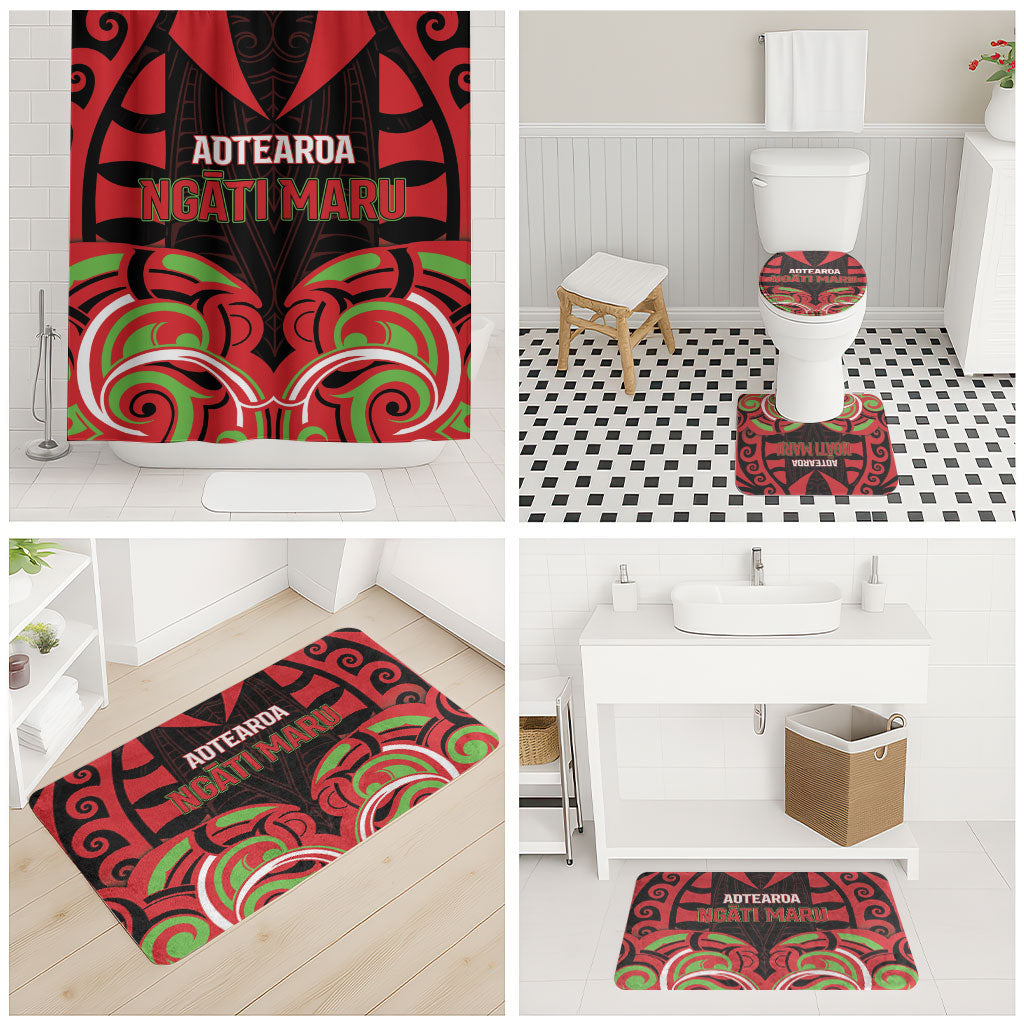 Aotearoa Ngati Maru Bathroom Set New Zealand Traditional Maori Pattern