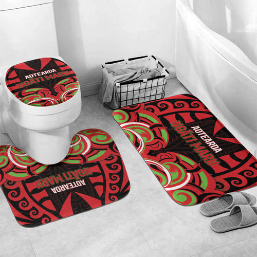 Aotearoa Ngati Maru Bathroom Set New Zealand Traditional Maori Pattern