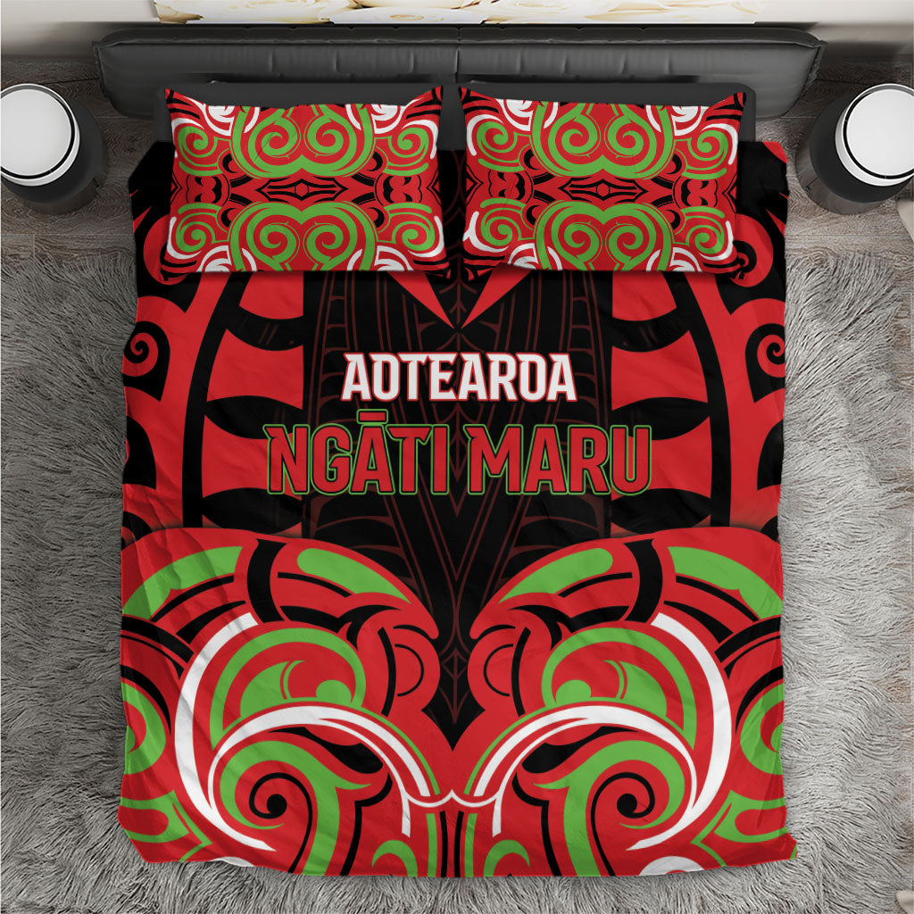 Aotearoa Ngati Maru Bedding Set New Zealand Traditional Maori Pattern