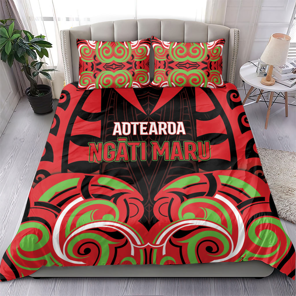 Aotearoa Ngati Maru Bedding Set New Zealand Traditional Maori Pattern