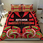 Aotearoa Ngati Maru Bedding Set New Zealand Traditional Maori Pattern