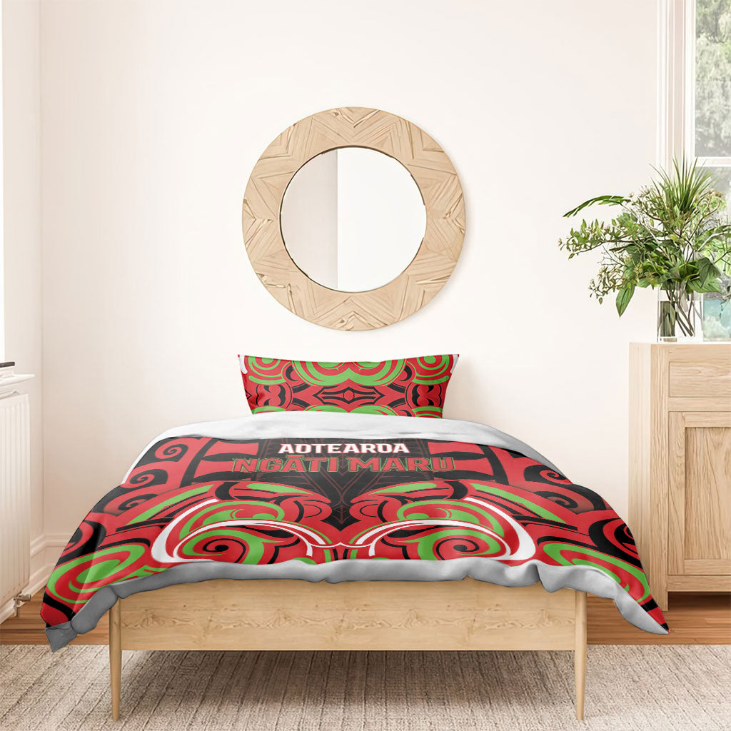 Aotearoa Ngati Maru Bedding Set New Zealand Traditional Maori Pattern