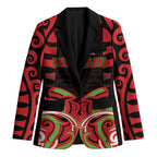Custom Aotearoa Ngati Maru Blazer New Zealand Traditional Maori Pattern