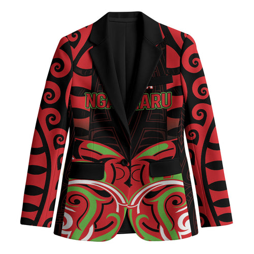 Custom Aotearoa Ngati Maru Blazer New Zealand Traditional Maori Pattern