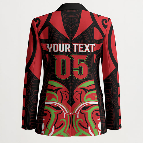 Custom Aotearoa Ngati Maru Blazer New Zealand Traditional Maori Pattern