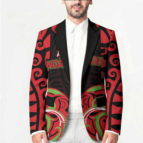 Custom Aotearoa Ngati Maru Blazer New Zealand Traditional Maori Pattern