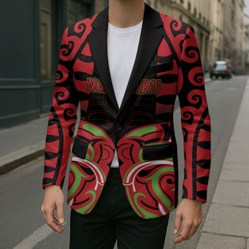 Custom Aotearoa Ngati Maru Blazer New Zealand Traditional Maori Pattern