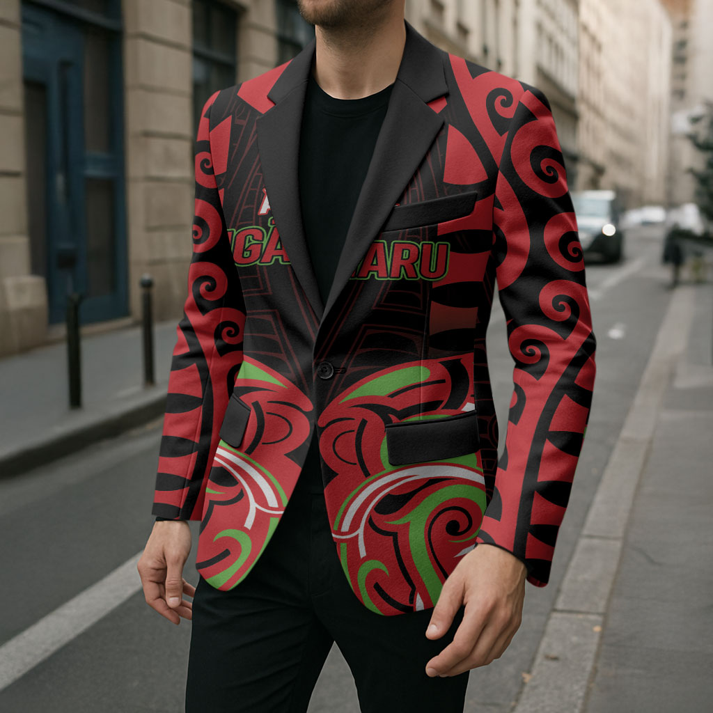 Custom Aotearoa Ngati Maru Blazer New Zealand Traditional Maori Pattern