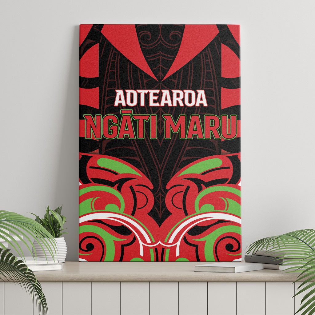 Aotearoa Ngati Maru Canvas Wall Art New Zealand Traditional Maori Pattern