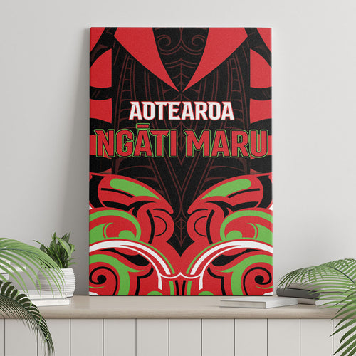 Aotearoa Ngati Maru Canvas Wall Art New Zealand Traditional Maori Pattern