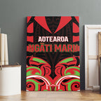 Aotearoa Ngati Maru Canvas Wall Art New Zealand Traditional Maori Pattern