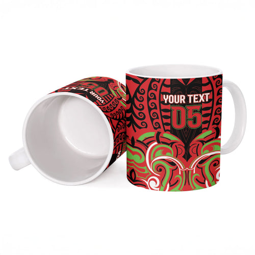 Custom Aotearoa Ngati Maru Ceramic Mug New Zealand Traditional Maori Pattern
