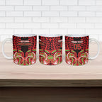 Custom Aotearoa Ngati Maru Ceramic Mug New Zealand Traditional Maori Pattern