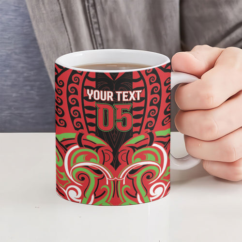 Custom Aotearoa Ngati Maru Ceramic Mug New Zealand Traditional Maori Pattern