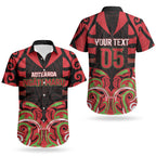 Custom Aotearoa Ngati Maru Couples Matching Off Shoulder Maxi Dress and Hawaiian Shirt New Zealand Traditional Maori Pattern