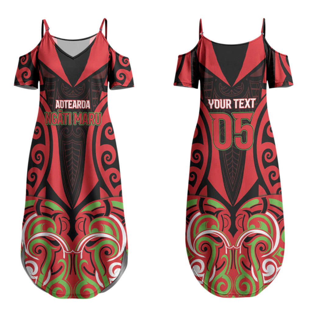 Custom Aotearoa Ngati Maru Couples Matching Summer Maxi Dress and Hawaiian Shirt New Zealand Traditional Maori Pattern