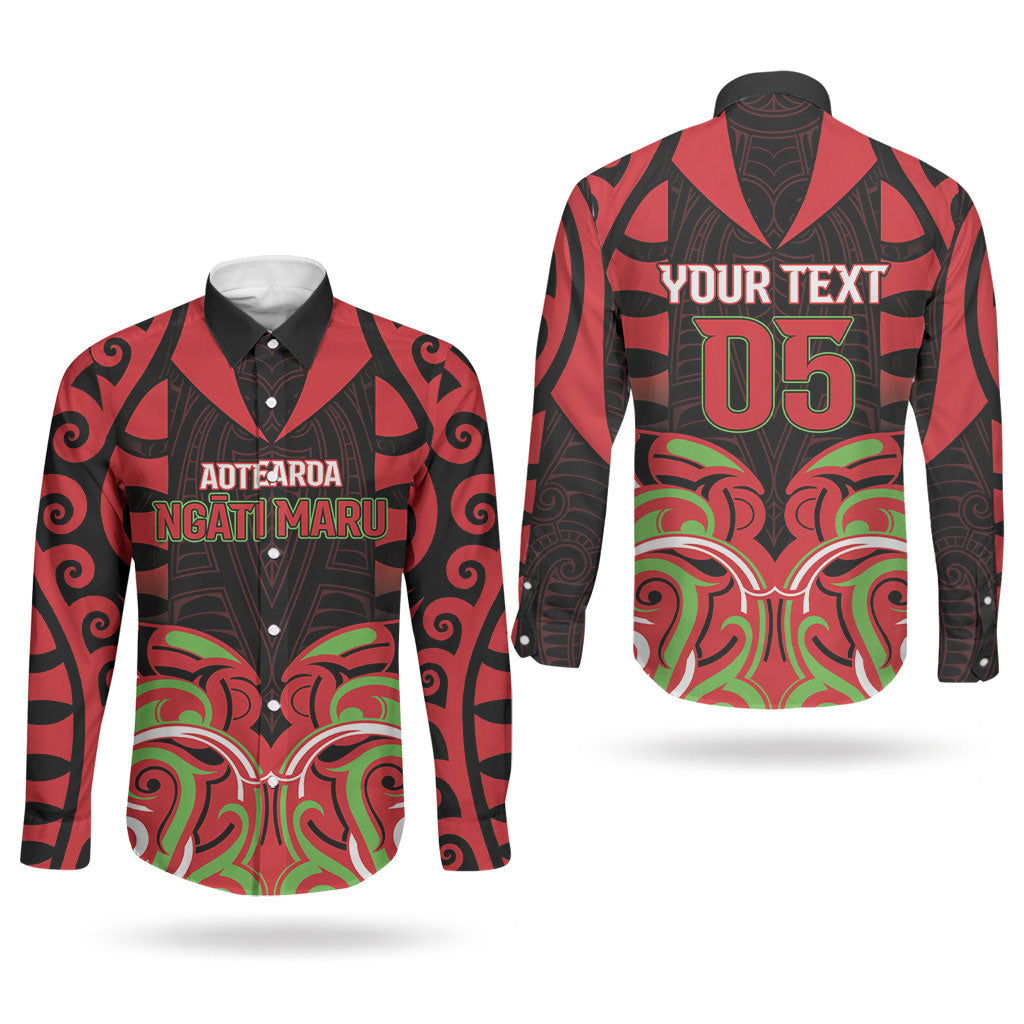 Custom Aotearoa Ngati Maru Couples Matching Summer Maxi Dress and Long Sleeve Button Shirt New Zealand Traditional Maori Pattern