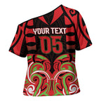 Custom Aotearoa Ngati Maru Cross Shoulder Shirt New Zealand Traditional Maori Pattern