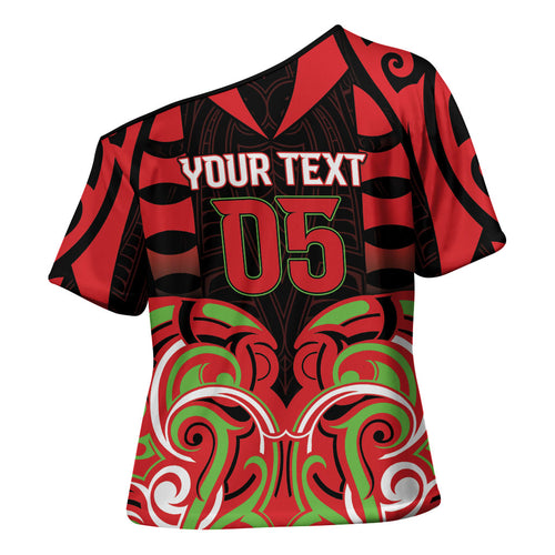 Custom Aotearoa Ngati Maru Cross Shoulder Shirt New Zealand Traditional Maori Pattern