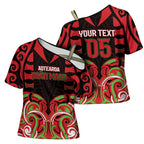 Custom Aotearoa Ngati Maru Cross Shoulder Shirt New Zealand Traditional Maori Pattern