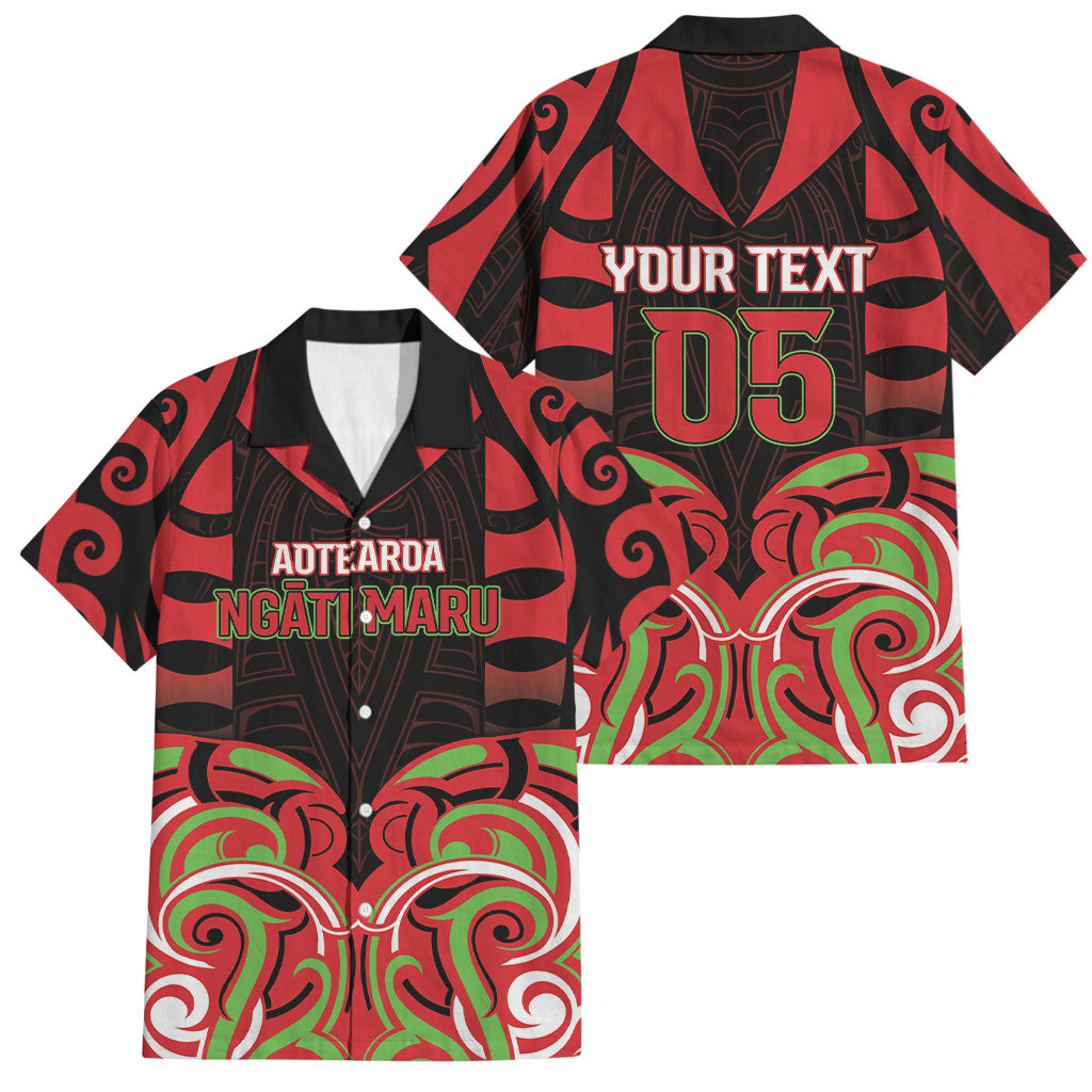 Custom Aotearoa Ngati Maru Family Matching Off Shoulder Short Dress and Hawaiian Shirt New Zealand Traditional Maori Pattern