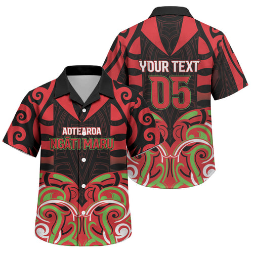 Custom Aotearoa Ngati Maru Family Matching Summer Maxi Dress and Hawaiian Shirt New Zealand Traditional Maori Pattern