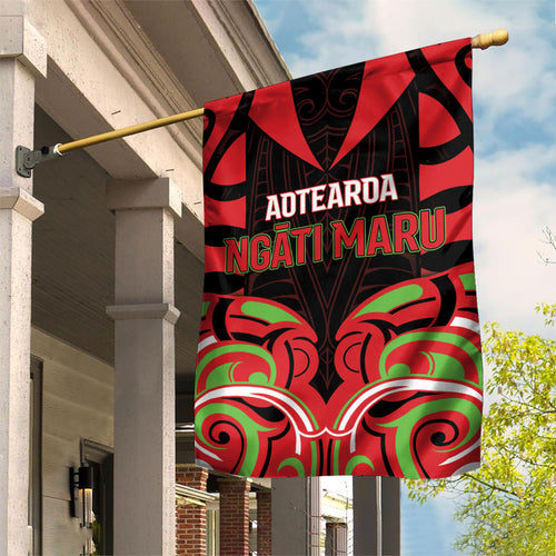 Aotearoa Ngati Maru Garden Flag New Zealand Traditional Maori Pattern