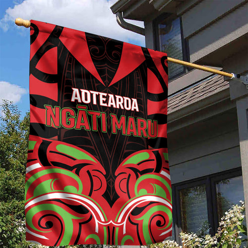 Aotearoa Ngati Maru Garden Flag New Zealand Traditional Maori Pattern