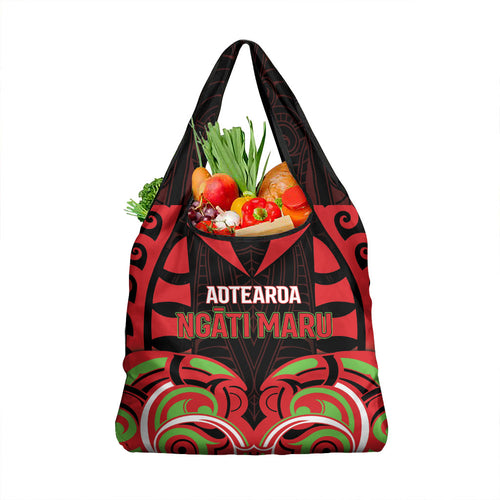 Aotearoa Ngati Maru Grocery Bag New Zealand Traditional Maori Pattern