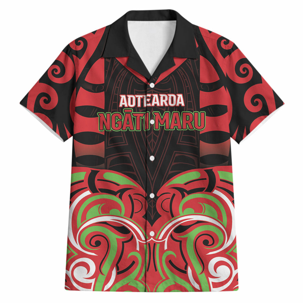 Custom Aotearoa Ngati Maru Hawaiian Shirt New Zealand Traditional Maori Pattern