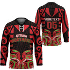 Custom Aotearoa Ngati Maru Hockey Jersey New Zealand Traditional Maori Pattern