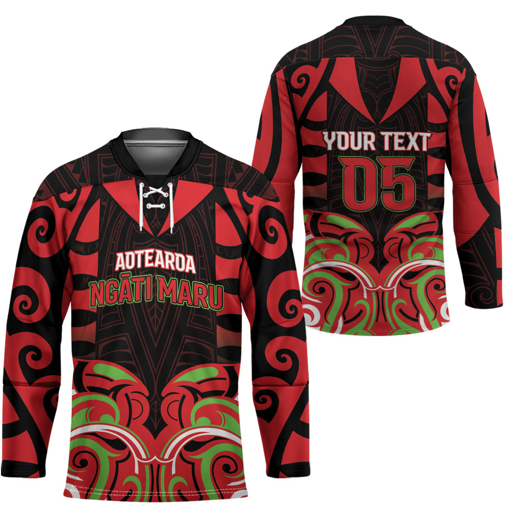 Custom Aotearoa Ngati Maru Hockey Jersey New Zealand Traditional Maori Pattern