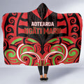 Aotearoa Ngati Maru Hooded Blanket New Zealand Traditional Maori Pattern