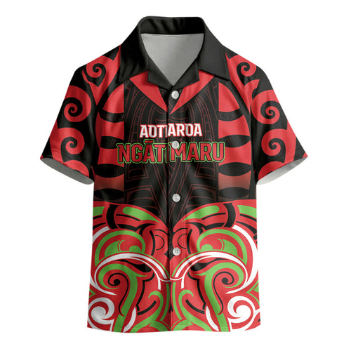 Custom Aotearoa Ngati Maru Kid Hawaiian Shirt New Zealand Traditional Maori Pattern