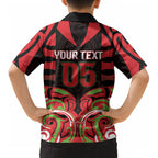 Custom Aotearoa Ngati Maru Kid Hawaiian Shirt New Zealand Traditional Maori Pattern