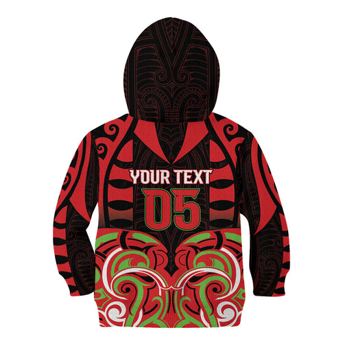 Custom Aotearoa Ngati Maru Kid Hoodie New Zealand Traditional Maori Pattern