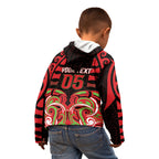 Custom Aotearoa Ngati Maru Kid Hoodie New Zealand Traditional Maori Pattern