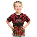 Custom Aotearoa Ngati Maru Kid T Shirt New Zealand Traditional Maori Pattern
