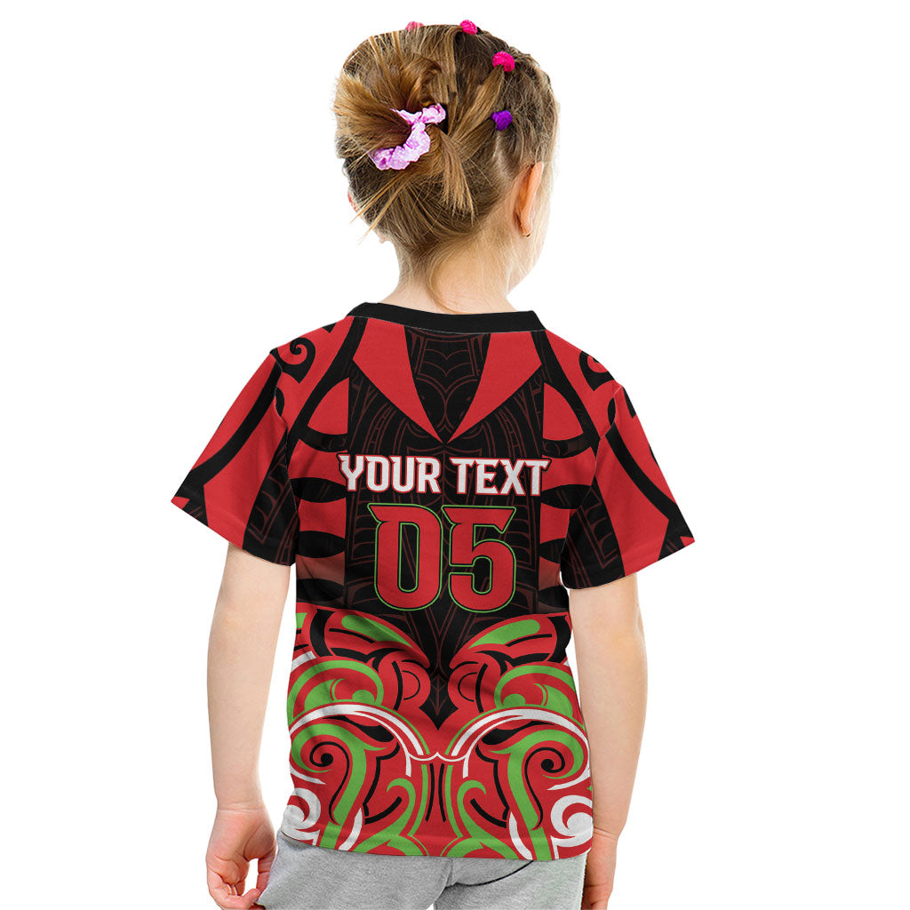 Custom Aotearoa Ngati Maru Kid T Shirt New Zealand Traditional Maori Pattern