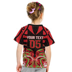 Custom Aotearoa Ngati Maru Kid T Shirt New Zealand Traditional Maori Pattern